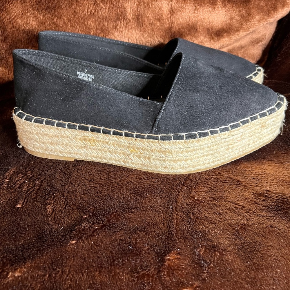 Asos Joyous Pointed Toe Platform Espadrilles Black - image 3